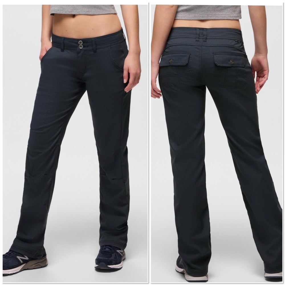 PrAna Halle Charcoal Gray Hiking Pants Low-Rise Boot Cut Outdoor UPF Women’s 10